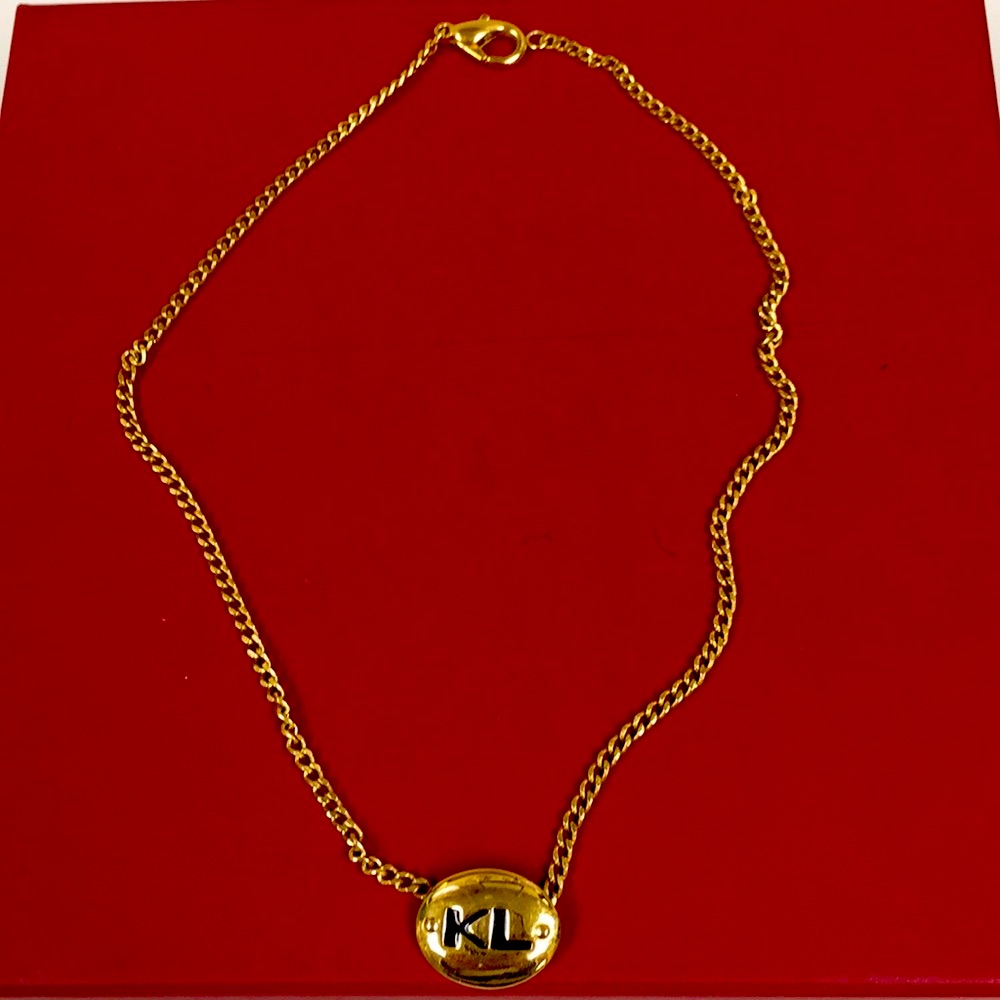 Karl Lagerfeld Vintage Signature Necklace Rare